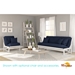 Arden White Full Size Futon & Chair Roomset - NF-ARDN-SW-CHFL-RMSET#