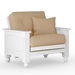 Cottage White Classic Chair & Cushion Set - NF-COTT-CH-SET#